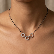 Stylish Mangalsutra in 925 Sterling Silver Rhodium Plated 18 inches